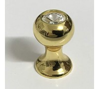  Ручка - кнопка c 1 кристаллом (золото)