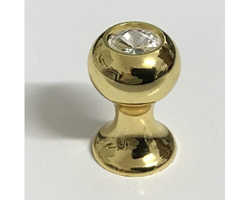  Ручка - кнопка c 1 кристаллом (золото)